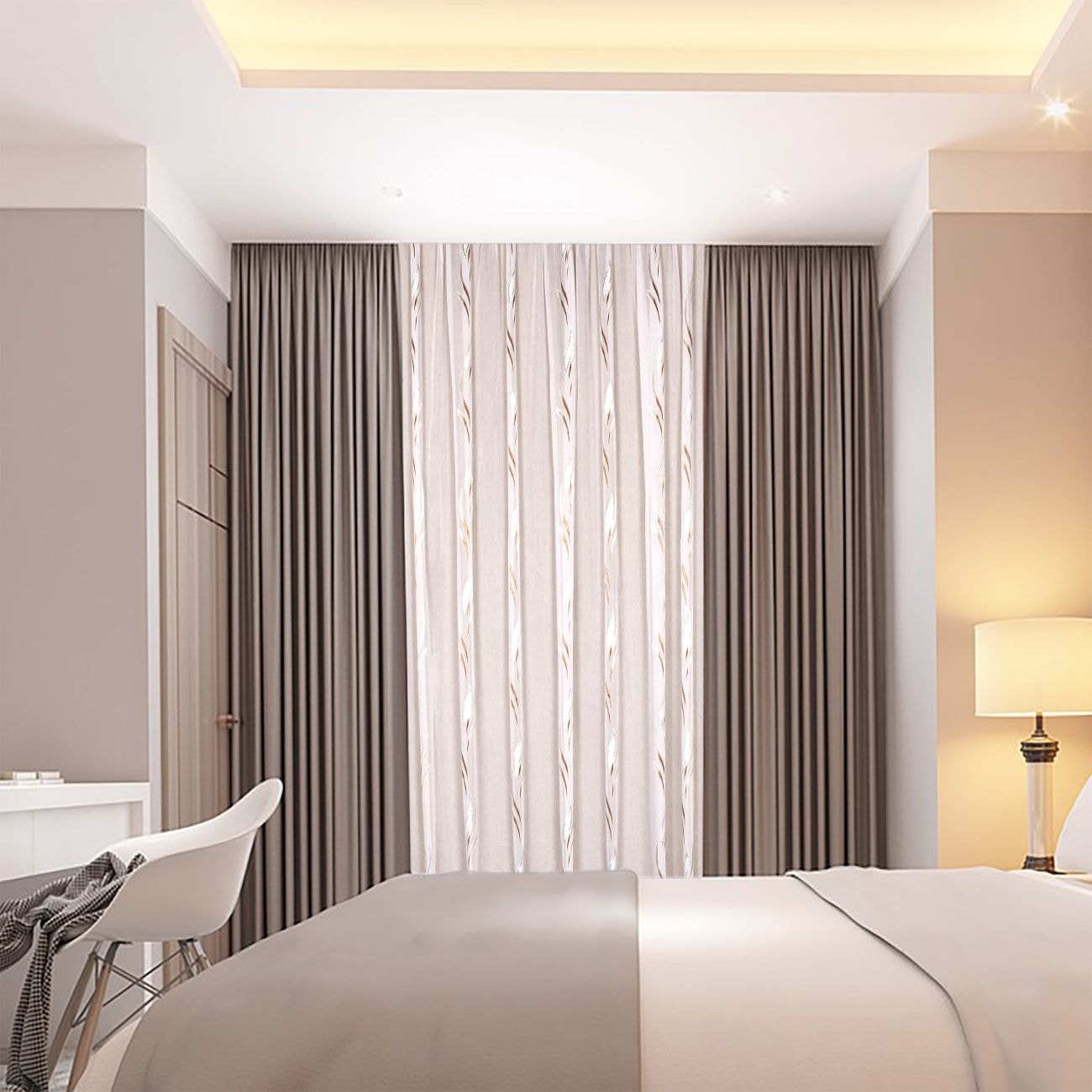 Gardine »Viola« Gold | DecoHome