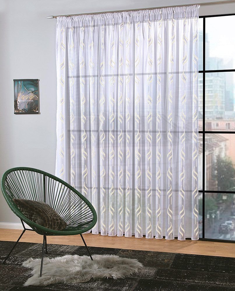 Gardine »Gloriosa« Creme | DecoHome 