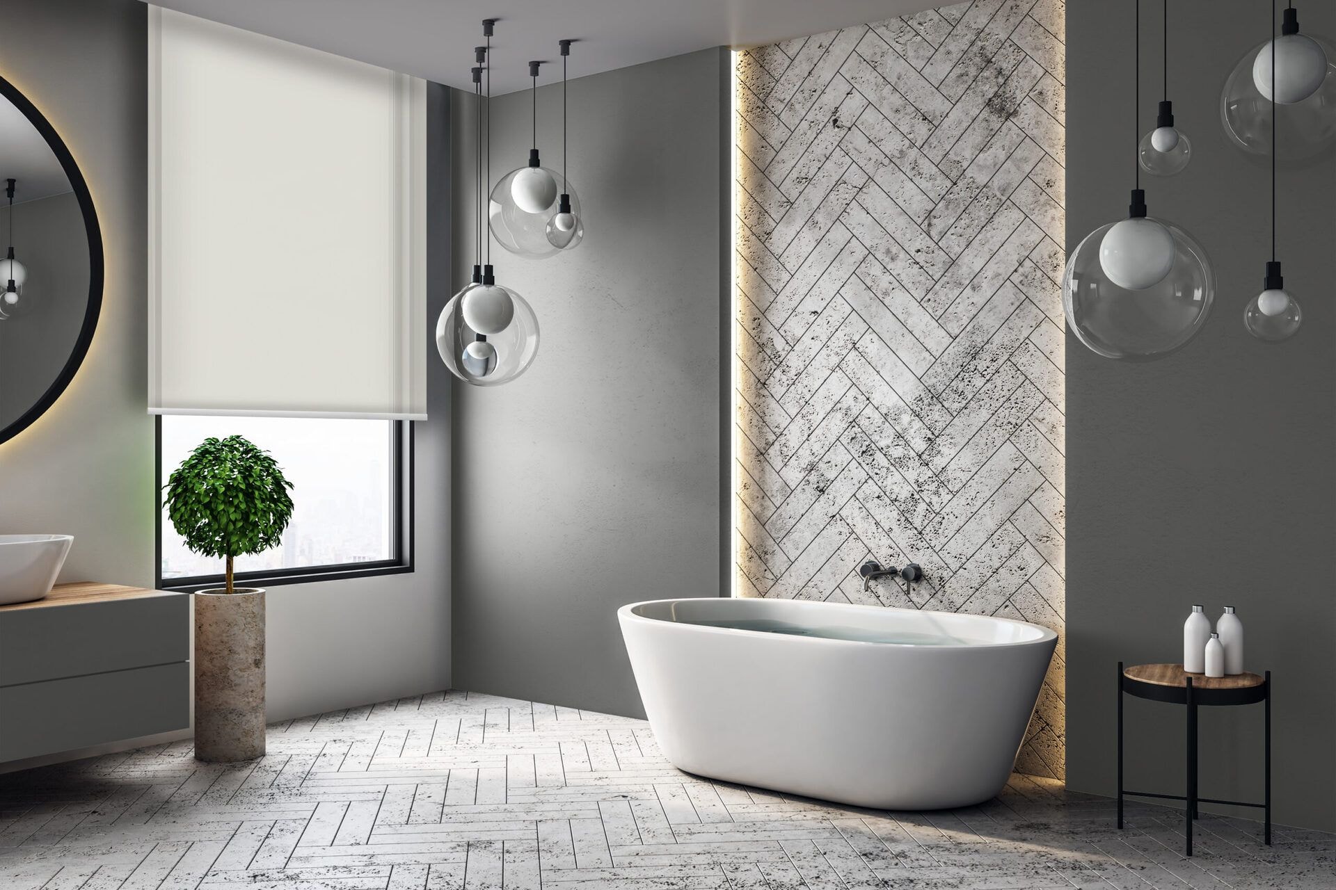 Rollo »Opale« Kieselbeige