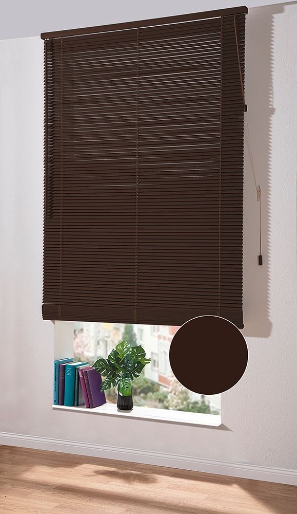 Holzjalousie »Modern« Dunkelbraun 2