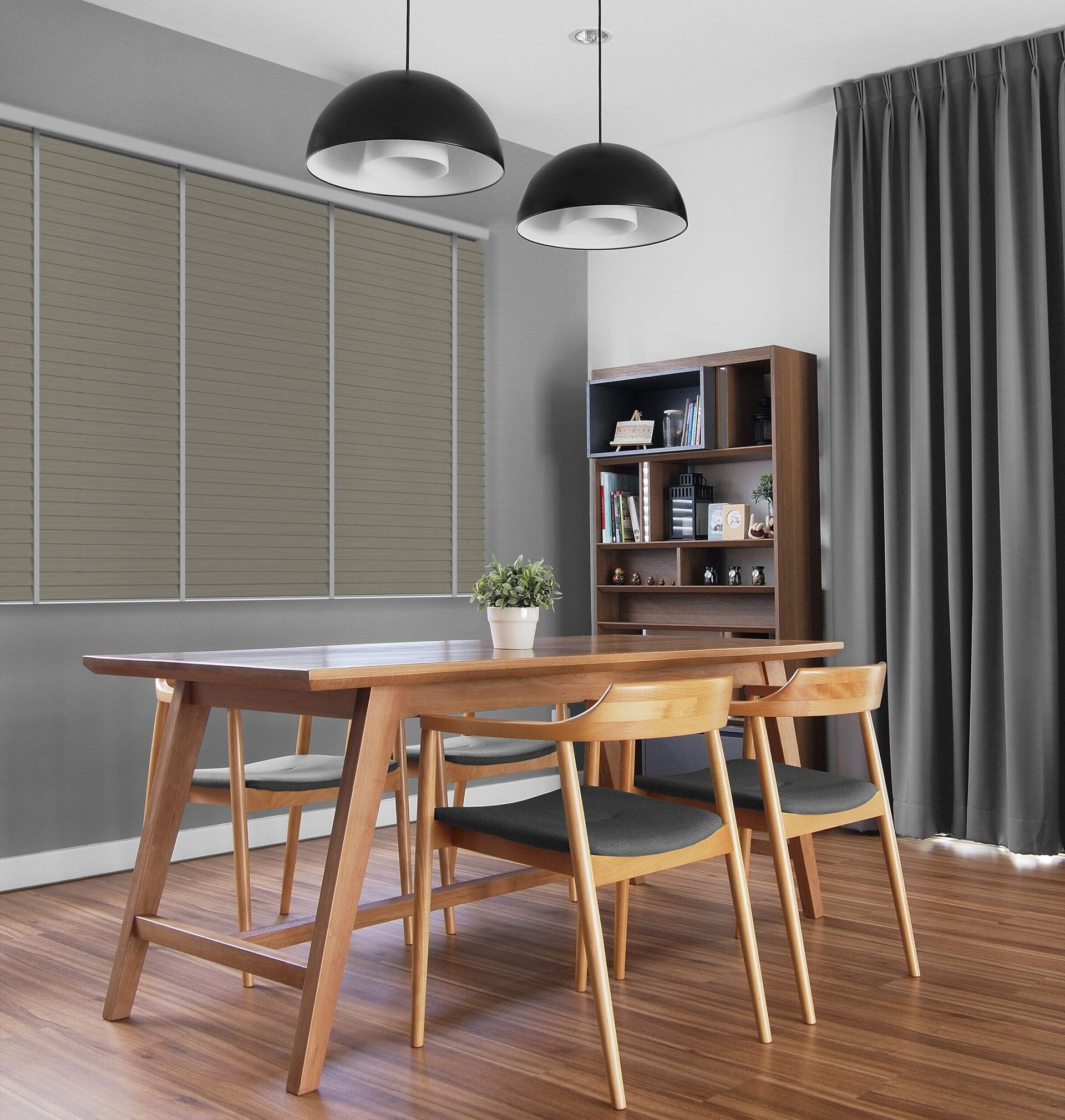 Holzjalousie »Bamboo« Grau 3