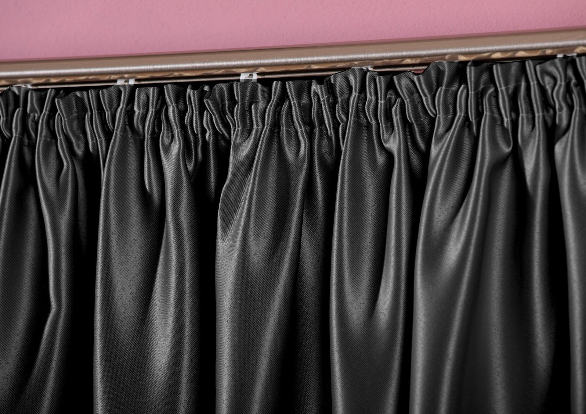 Vorhang »Blackout Satin« Schwarz 3
