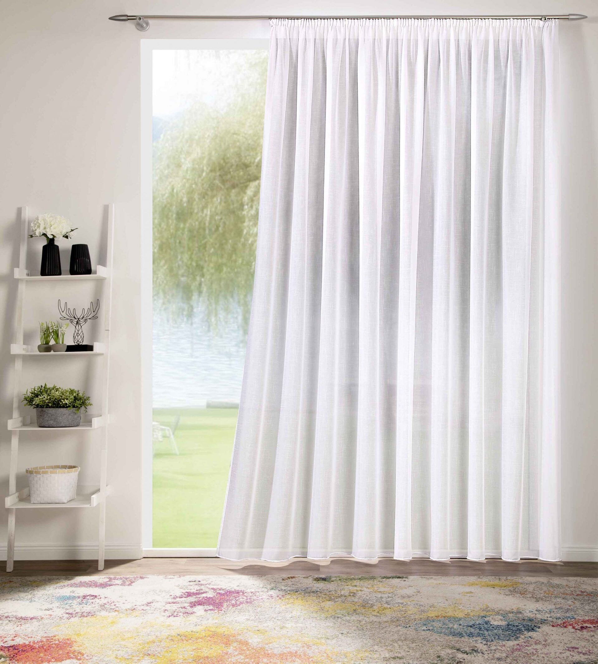 Gardine »Voile Effekt« Weiß | DecoHome